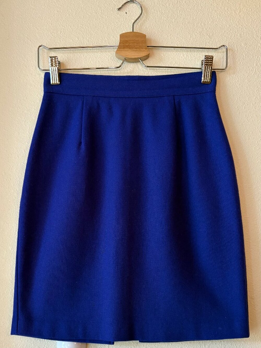 Vintage United Colors of Benetton Wool Blend Skirt Blue Purple Made in Italy XS